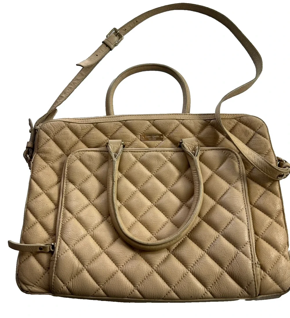 Kate Spade New York Bag Gold Coast Janine Laptop Carrier In Beige